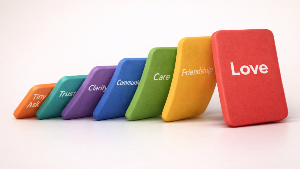 Avi Liran speaking on how asking for help deepens relationships and reveals true friends